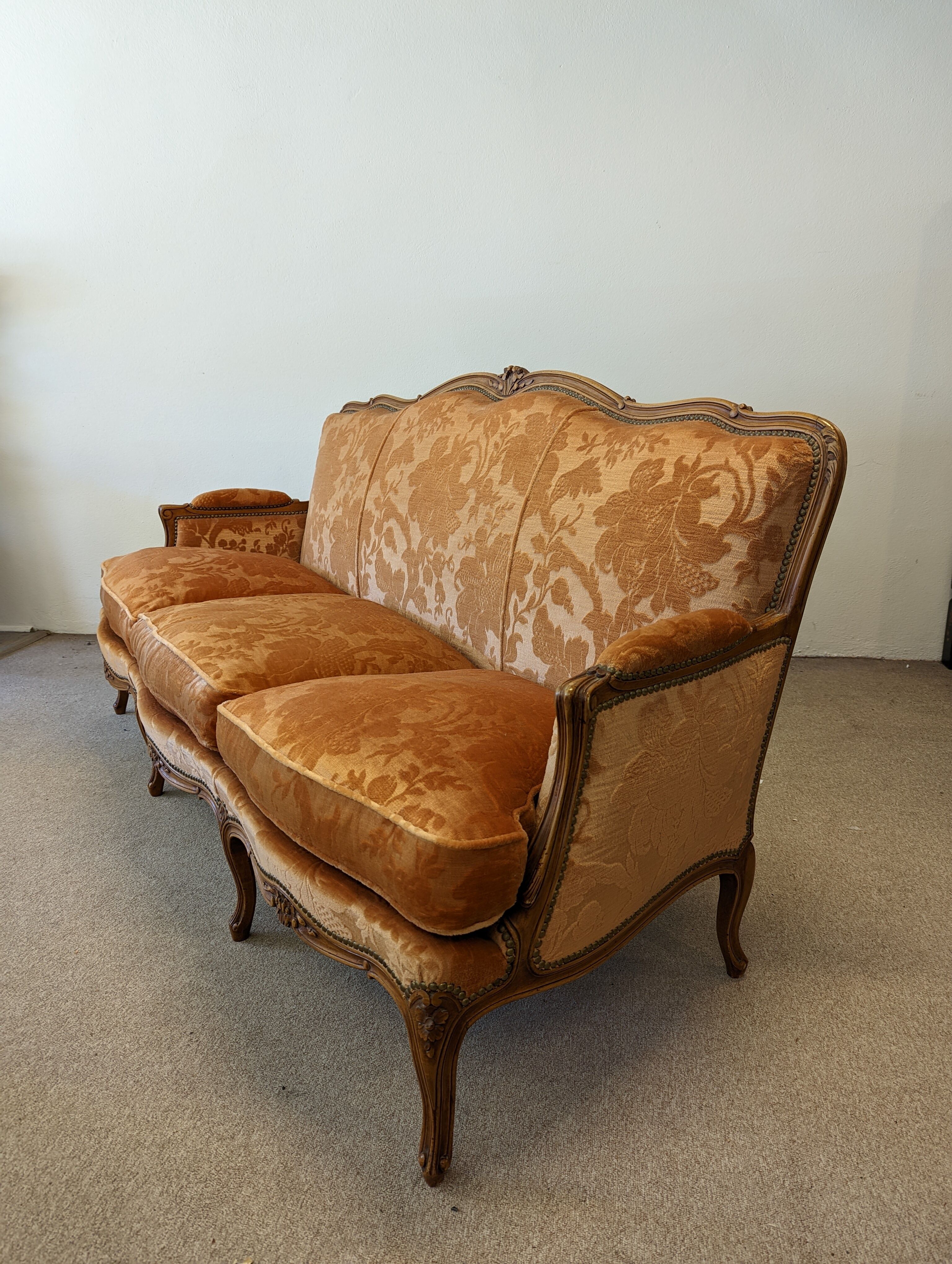 Three-seater sofa Louis XV style