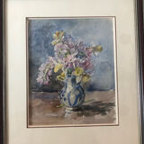 Watercolor bouquet , anonymous XXth