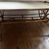 1970s rattan coffee table
