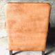 Fauteuil Club vintage en cuir « cognac »