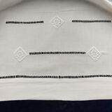 White cotton sheet with openwork and embroidery