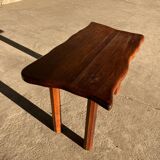 Table basse brutaliste forme libre 1970