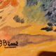 Naive painting Provençal landscape oil on canvas signed