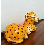 Jeune léopard en céramique italienne vintage – Années 1970