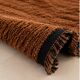 Moroccan Berber Mrirt rug in tobacco brown wool, black weave – 210 × 300