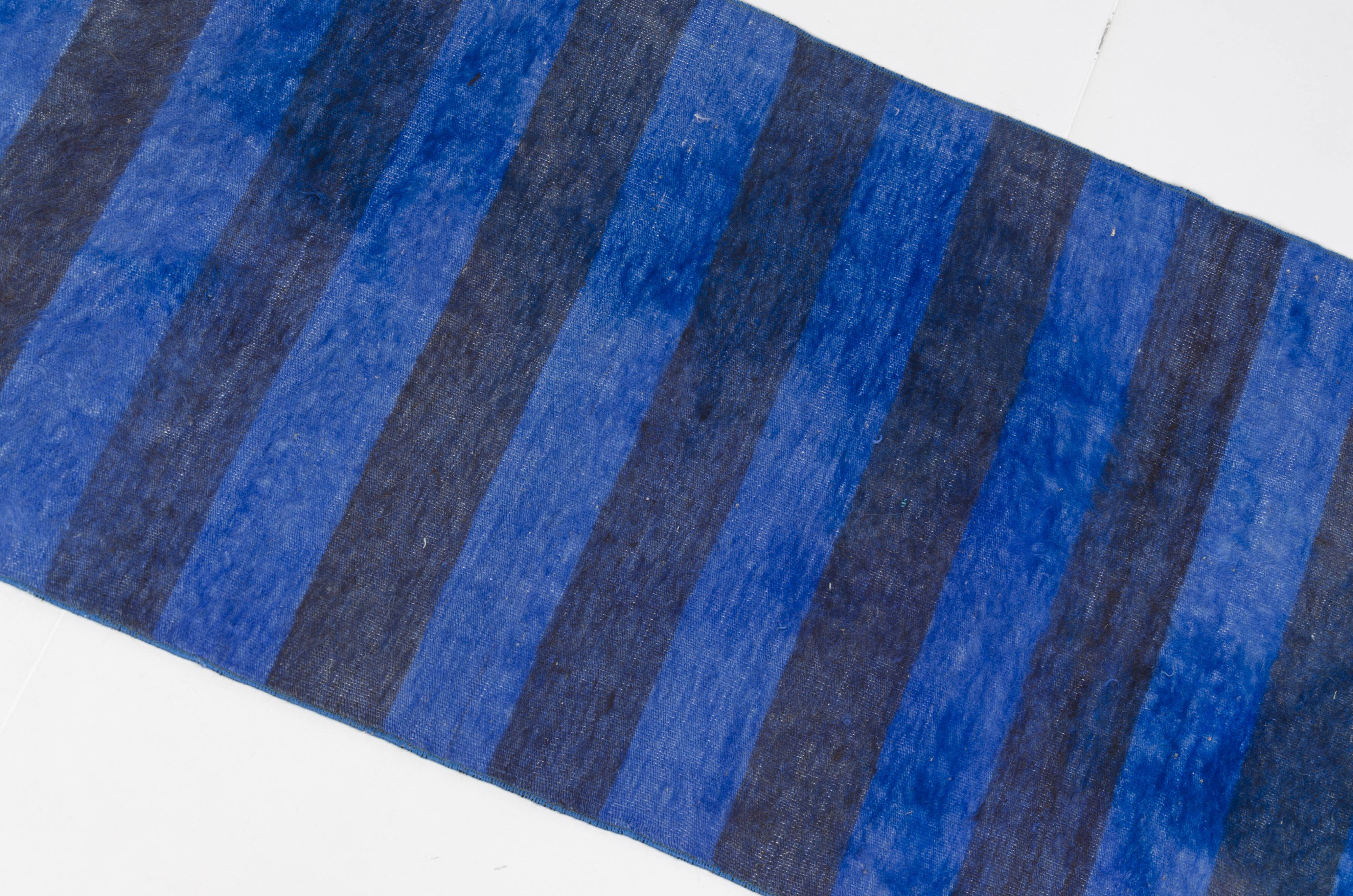 Blue Vintage Stripe Kilim Rug