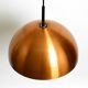 Rare original 1970s large Space Age pendant lamp with copper shade by Staff