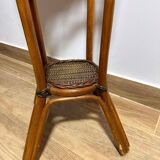 Rattan Plant Stand Cane Vintage Old Flower Vase Pot Garden Bamboo