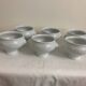 6 white porcelain broth bowls Wild Ivy