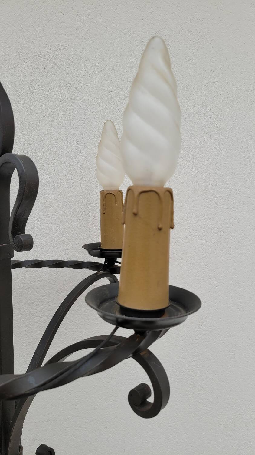 Candelabra floor lamp wrought iron candlestick