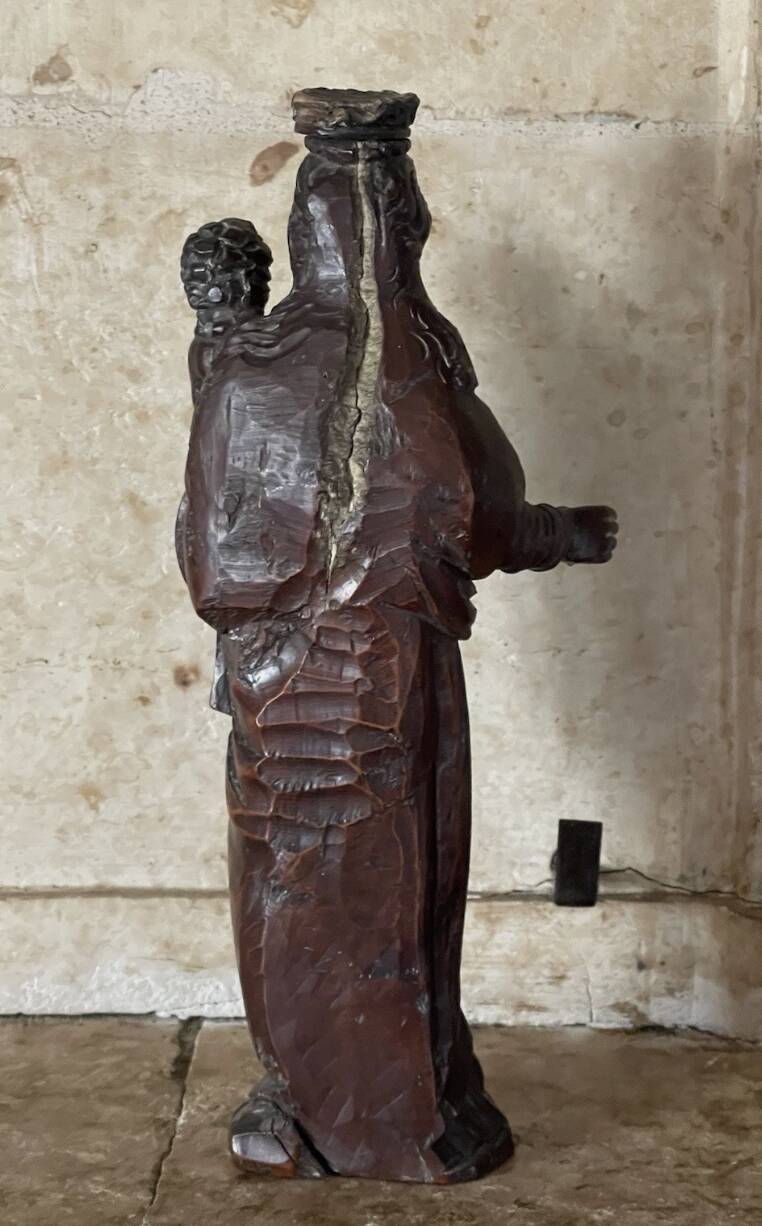 Virgin and Child - Wooden sculpture - 33 cm - France - 18th century