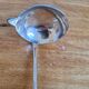 Small Ercuis ladle with silver-plated metal pouring spout