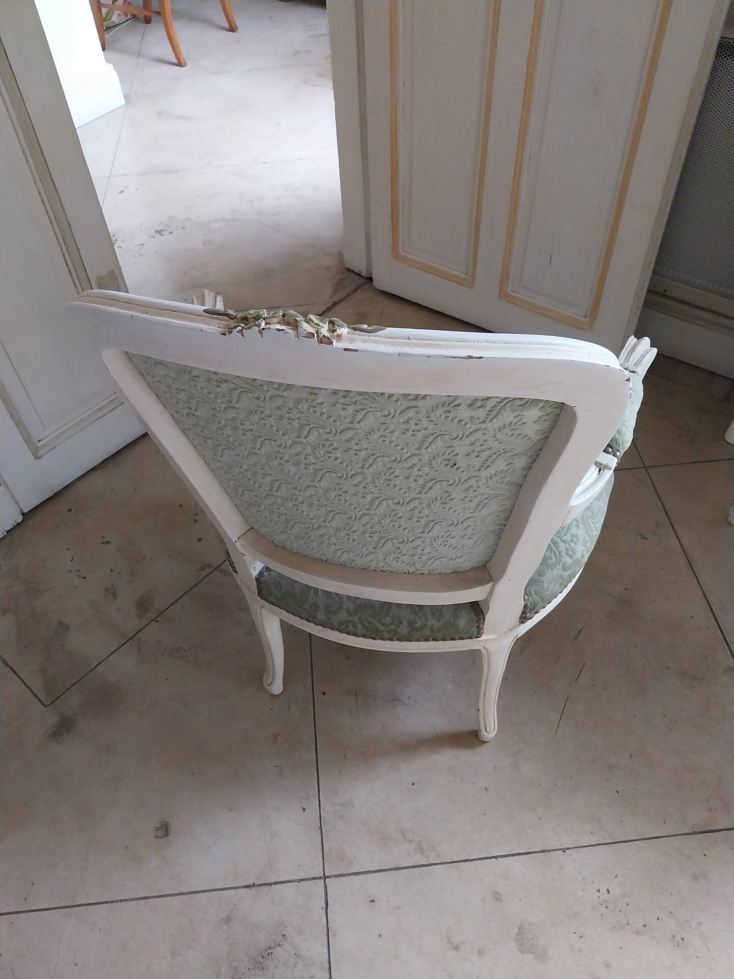 2 fauteuil cabriolet style Louis XV