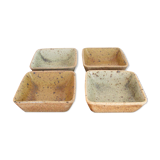 Set of four sandstone ramekins
