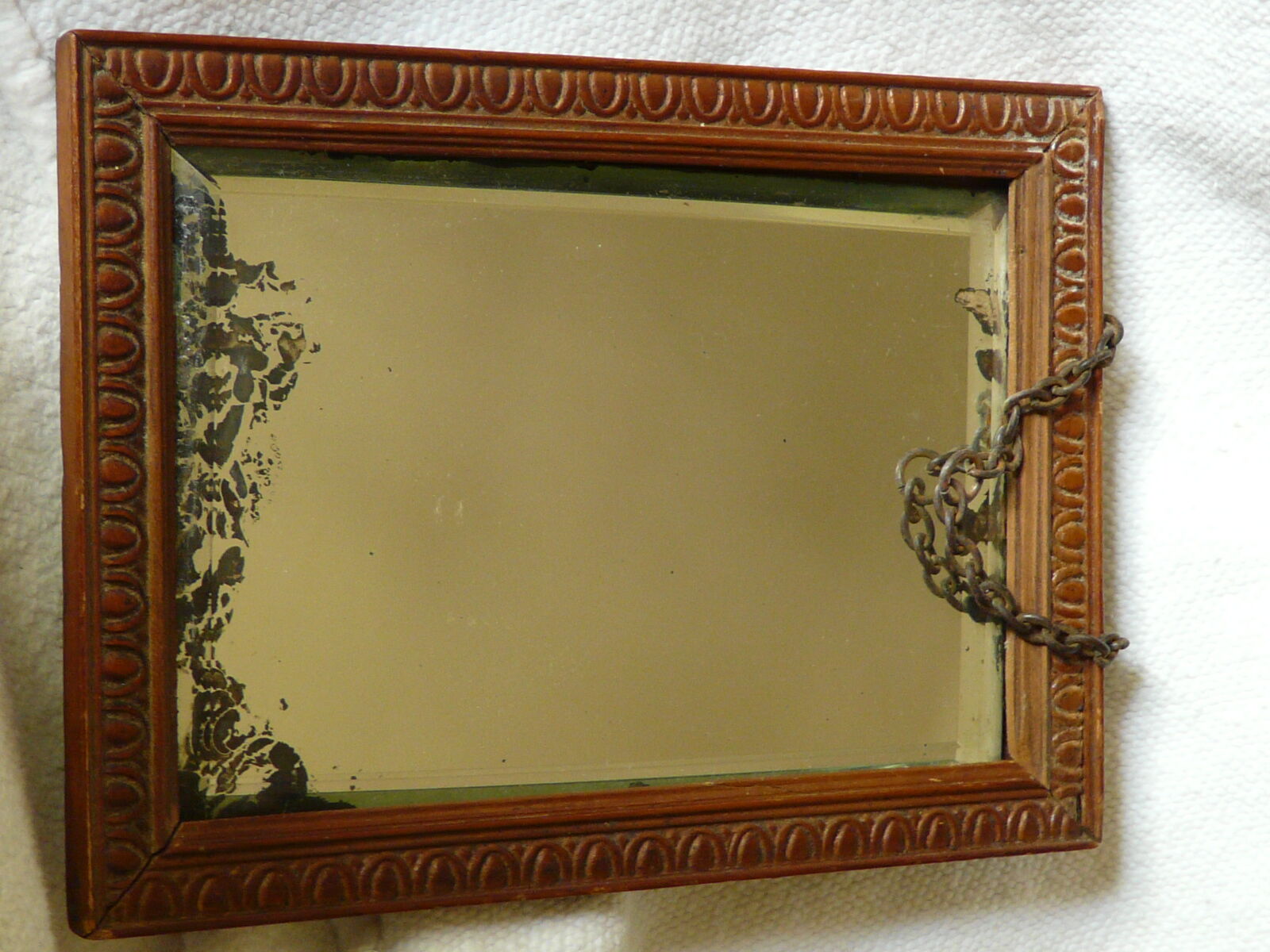 Miroir biseauté 19ème 14x20cm