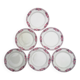 Old flat plates, in earthenware, Céranord St Amand factory