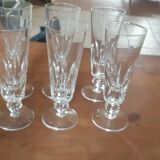 6 crystal flutes from St Louis