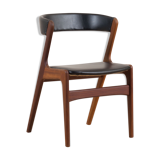 Kai Kristiansen Fire chair in new black aniline leather, Denmark, 1960s