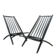 Pair of Safari Congo Chairs - Ilmari Tapiovaara - Hagafors Stolfabrik AB