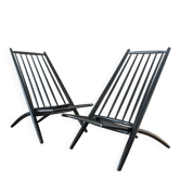 Pair of Safari Congo Chairs - Ilmari Tapiovaara - Hagafors Stolfabrik AB
