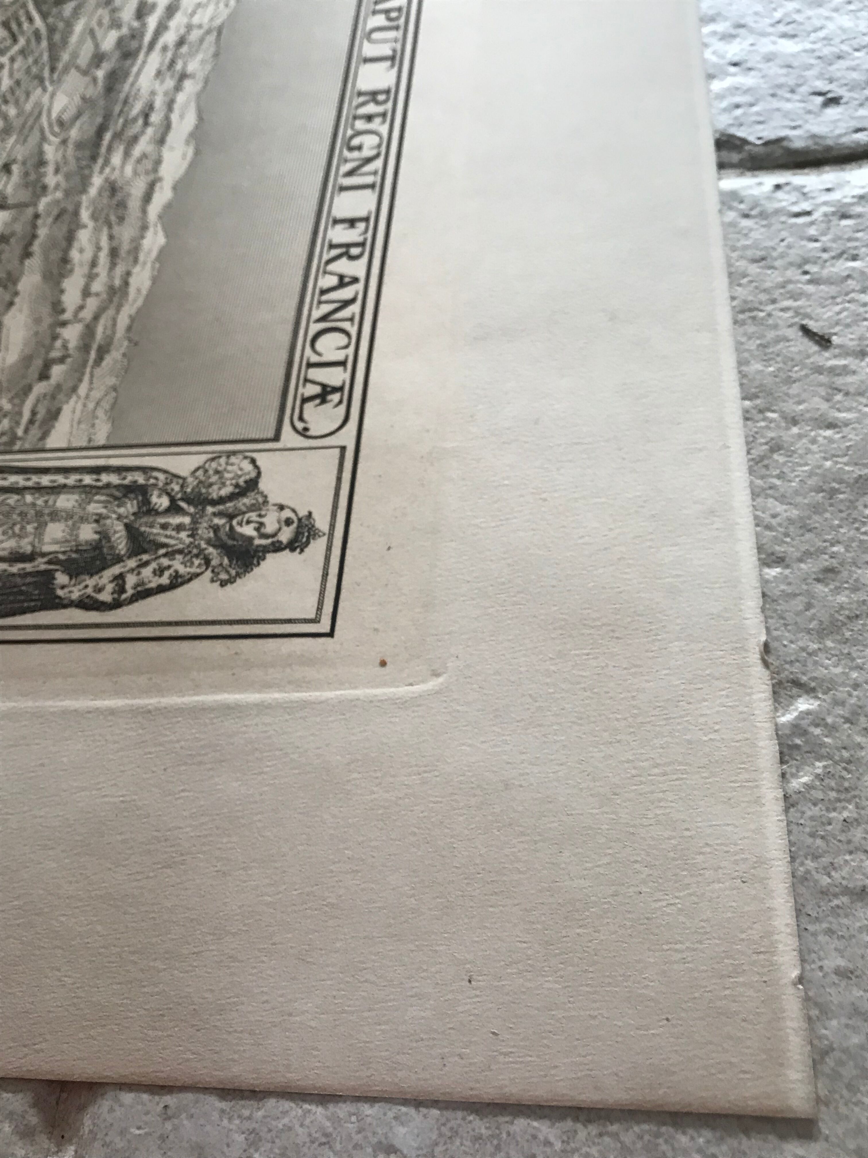 Old map of Paris 100X72