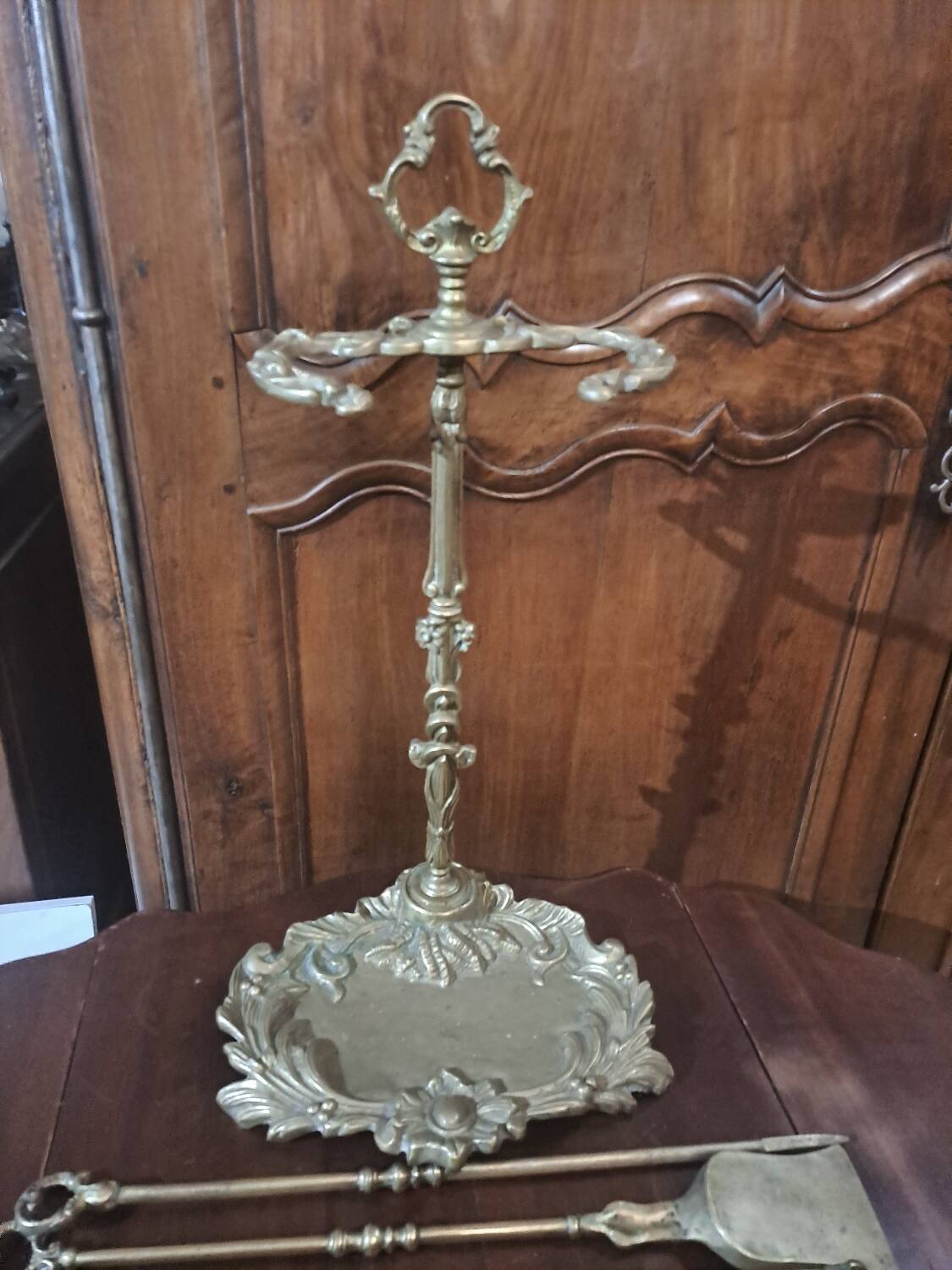 Bronze fireplace set