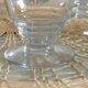 Suite of seven chiseled glasses art deco style