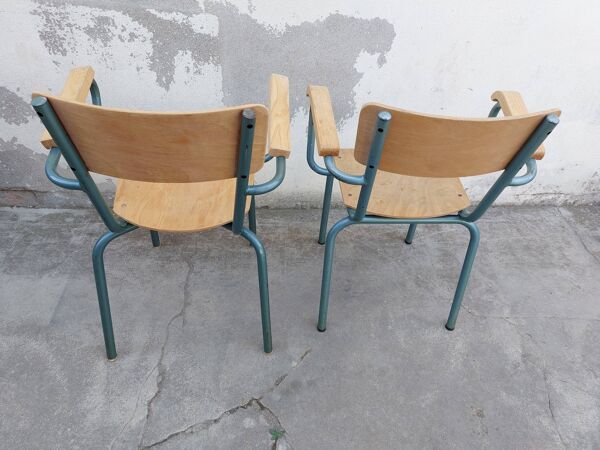 Paire de fauteuils de maître d'école
