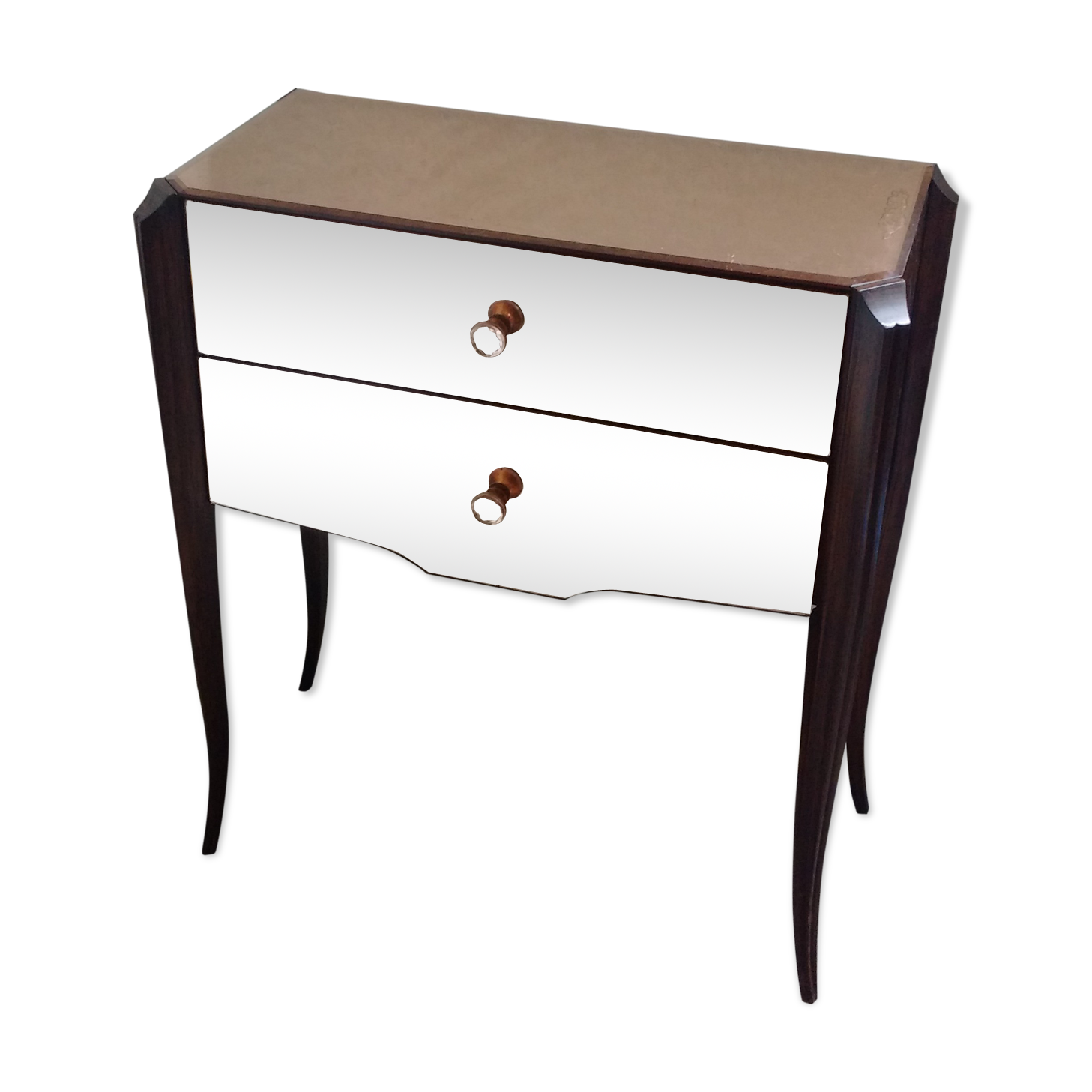 Vintage mirror pink dresser years 50