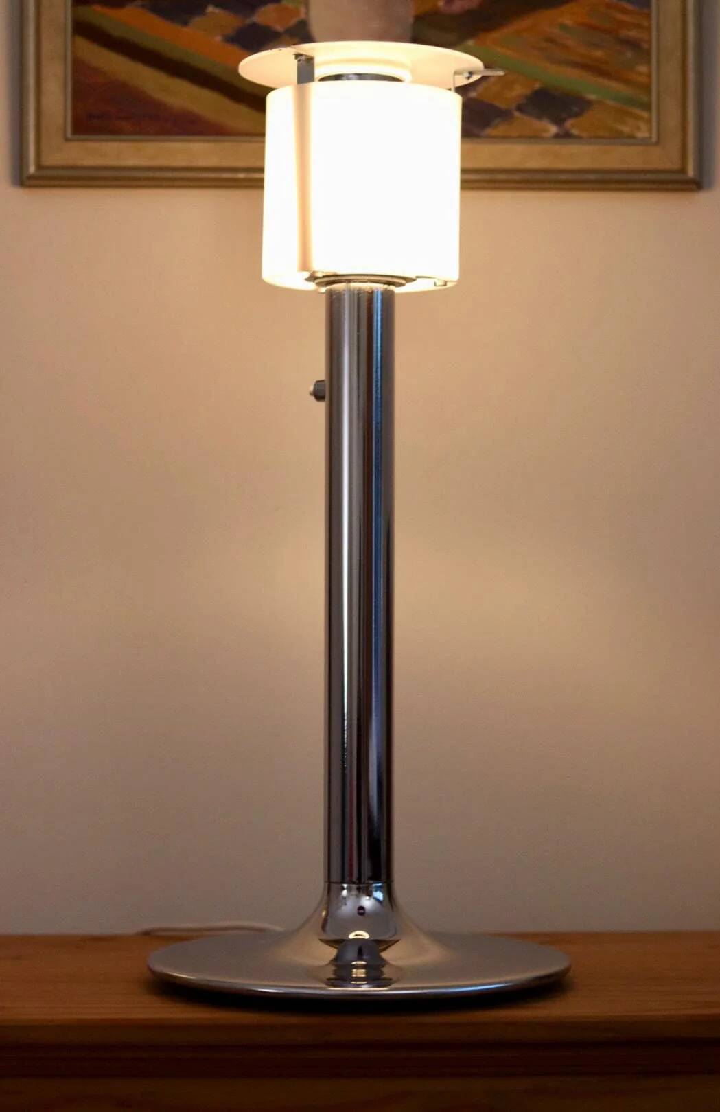Chrome table lamp by Anna Ehrner for Ateljé Lyktan, 1970s