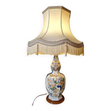Lampe en faïence XXème