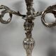Pair of rocaille candelabra in solid 950 silver Louis XV style