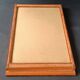 Two wooden and glass trays