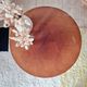 Vintage tripod side table, marquetry diamond-pattern top.