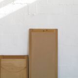 Pair of solid elm mirrors produced by the Regain group in 1980