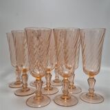 Set of 9 vintage Rosaline flutes