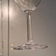 7 white wine/port glasses ART NOUVEAU - floral decoration - Baccarat Fine 19