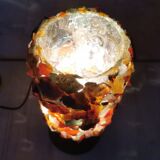 Table lamp gilded wood and stones