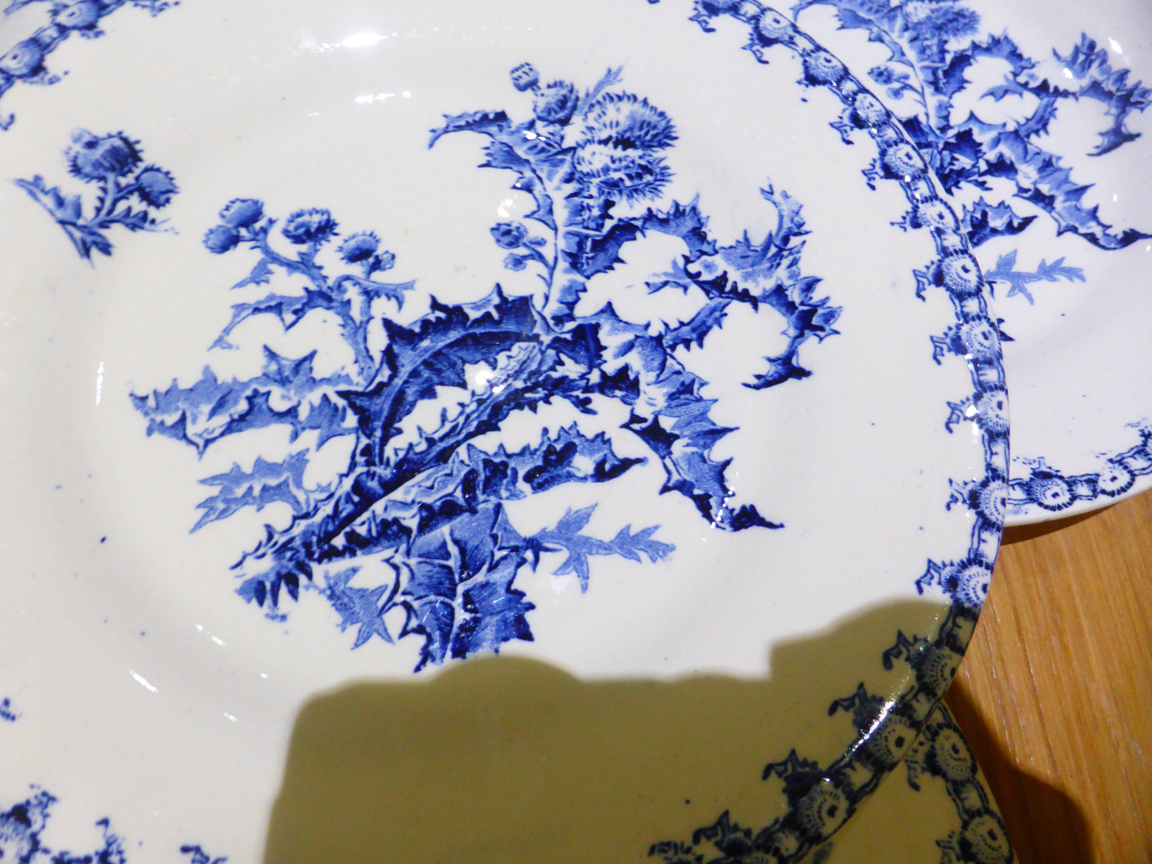 4 assiettes à dessert Gien Chardons (5)