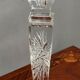 Pair of hand-cut solid crystal candle holders.