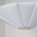 White faceted hanging lamp