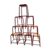 Série de 10 tabourets haut