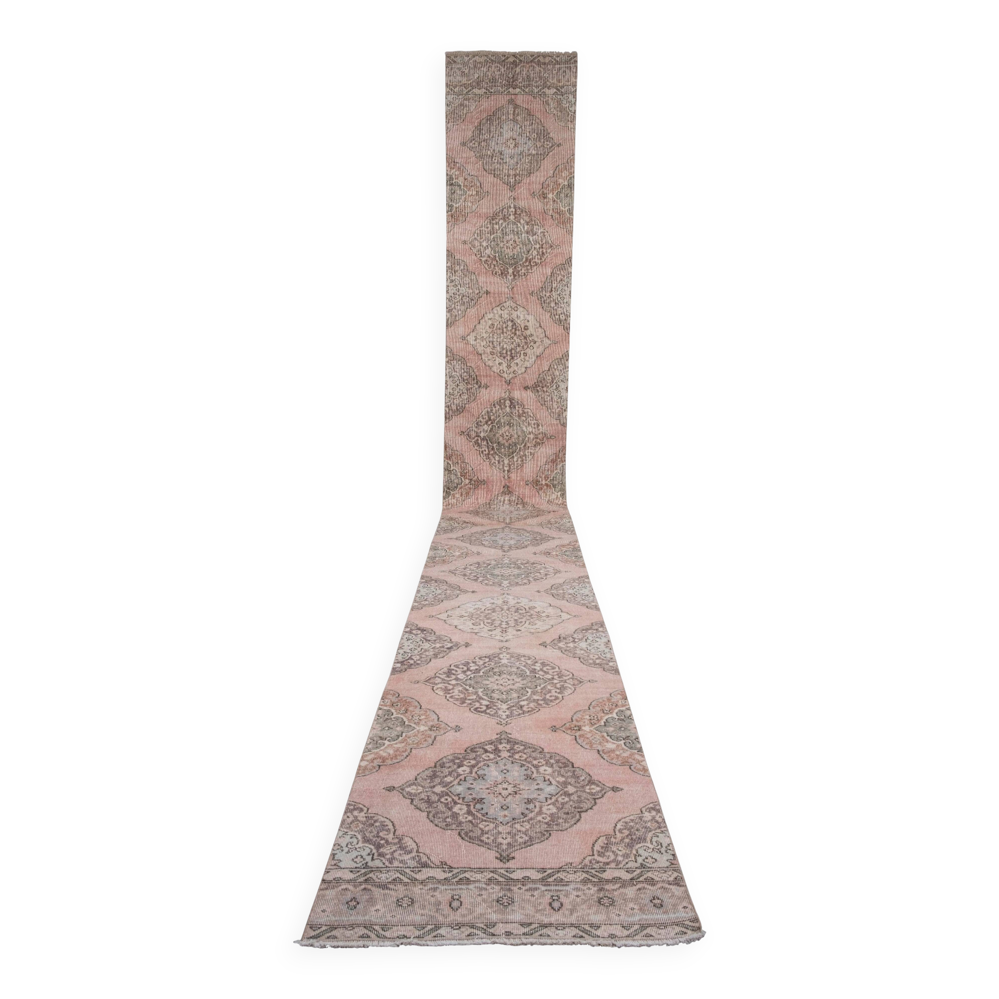 Vintage Turkish hallway rug 87x690 cm
