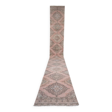 Tapis de couloir turc vintage 87x690 cm