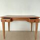 Bureau ancien à double tiroir, pieds gainés, XIXème