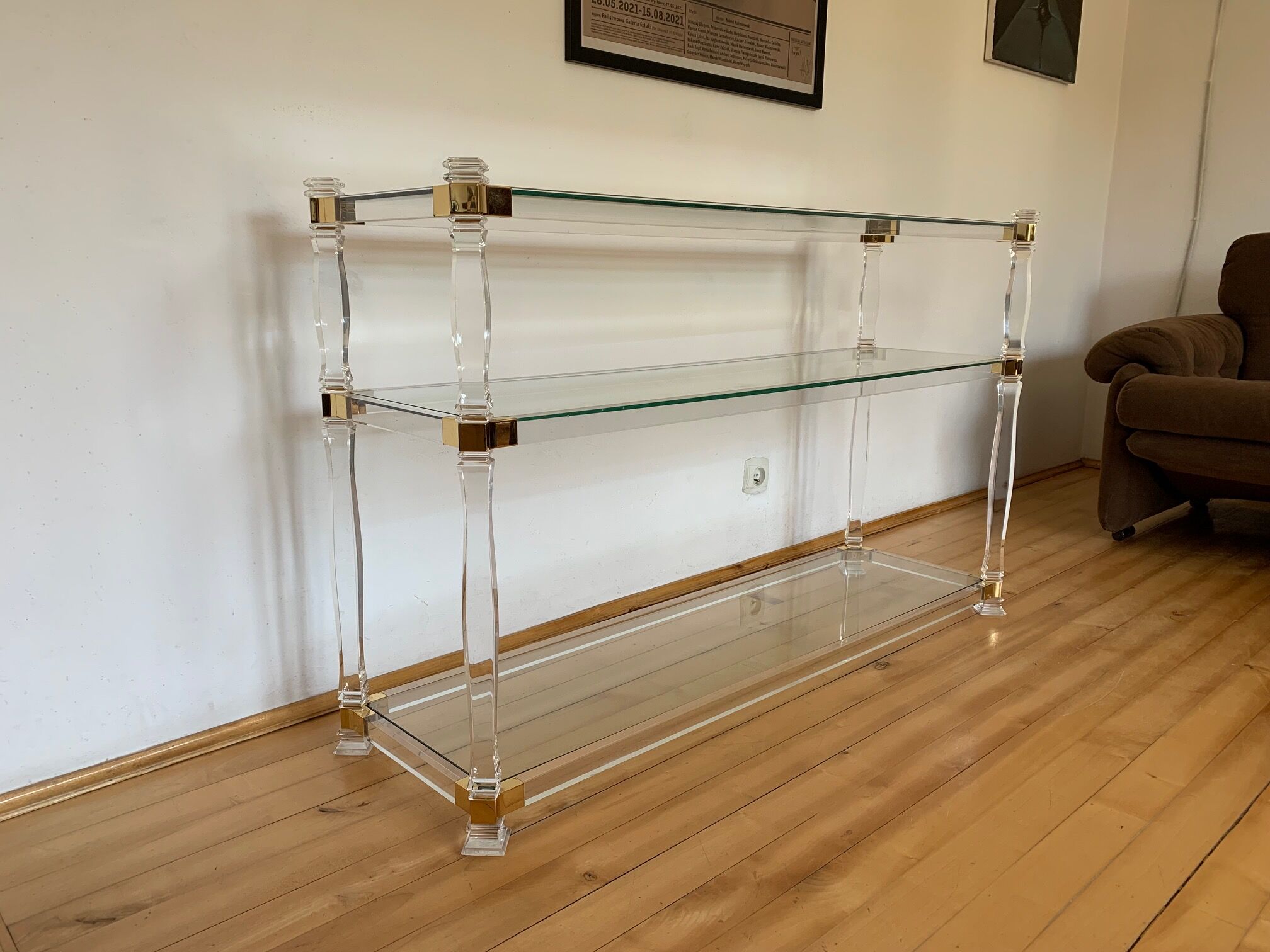 Lucite console Orsenigo 1970s