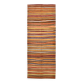 Tapis Kilim vintage long et large, orange et rouge, 5 x 13 cm, 149 x 402 cm, SK 33068