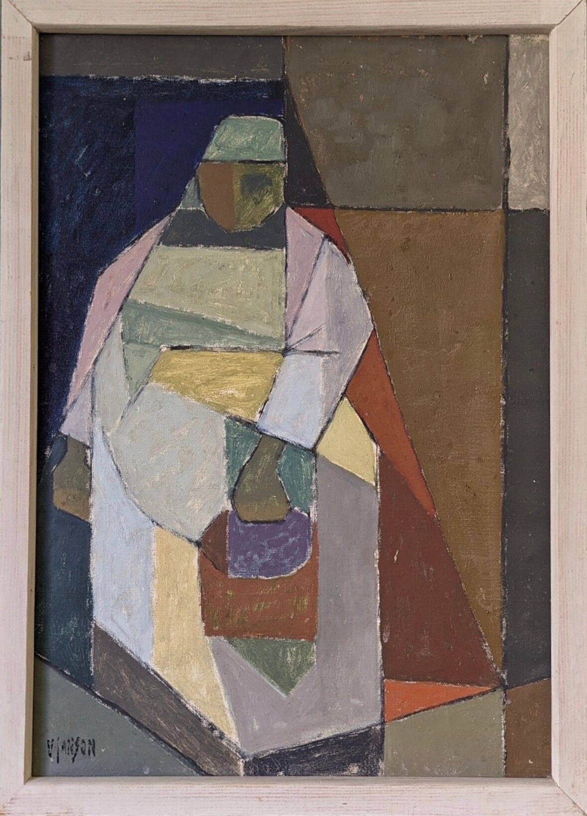Mid-century swedish oil painting