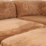 70s modular sofa, light brown velvet
