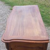 Commode 3 tiroirs noyer et laiton